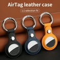 thumbnail image 3 of CNKOO AirTag Case Keychain  Semi-Protective Faux Leather Cover  Single Hole Spring Buckle  Anti-Lost Locator Faux Leather Sleeve  Silicone Full-Enclosure Shell  Faux Leather Material  Unc, 3 of 7