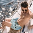 thumbnail image 2 of luoweisi Men's Beach Shorts Quick Dry Swim Trunks with Mesh Lining Seagull XL, 2 of 5