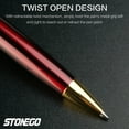 thumbnail image 4 of STONEGO Metal Ballpoint Pen - Black Ink Medium Point 1.0mm, Smooth Writing Retractable Ballpoint Pen, Perfect for Business Signatures and Professional Use, 4 of 7