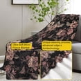 thumbnail image 3 of Gothic Blanket, Floral and Bat Flannel Throw Blankets,Soft Warm Lightweight Cozy Plush Halloween Goth Throws for Bedroom Sofa Home Decor Gifts for Women Girls Color180 Color180, 3 of 7