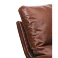 thumbnail image 5 of Eugene Top Grain Leather Brown Accent Chair, 5 of 5