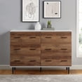 thumbnail image 3 of Savanna Modern Wood 6 Drawer Dresser - White/Rustic Oak, 3 of 10