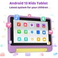thumbnail image 3 of 7inch Kids Tablet Android 13, 8GB RAM 64GB ROM,Parental Control Dual Camera with Shockproof Case,2500Mah & Kids Software Pre-Installed,Purple, 3 of 7