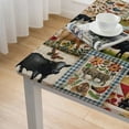 thumbnail image 5 of BANET Fitted Tablecloth for Square Table,Farm Animal Black Buffalo Plaid Table Cover with Elastic Edge Waterproof Table Cloth,Summer Table Covers white, 5 of 8