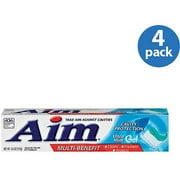 Aim Multi-Benefit Cavity Protection Ultra Mint Gel Toothpaste, 6 oz (Pack of 4)