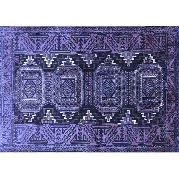 Ahgly Company Indoor Rectangle Persian Blue Traditional Area Rugs, 8' x 10'