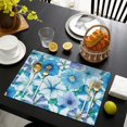 thumbnail image 4 of Pioneer Flower Floral Print Pattern Summer Placemats Table Placemats Set Of 4-Linen Kitchen Washable Placemats Table Mats 12x18 Inch Non-Slip Heat Resistant, 4 of 6