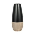 thumbnail image 6 of Ceramic Two-Tone Vase for Home and Living Room Decor - Decorative Flower Vase for Room, Bedroom, or Office Display - Contemporary House Accent and Table Decor Styling - 17", Brown & Black, 6 of 12