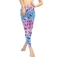 thumbnail image 2 of DISNIMO Bat Star Printed High Waisted Leggings for Women, Stretch Yoga Pants Leggings with Tummy Control, Breathable Workout Leggings for Yoga Gym, Purple and Blue, S, 2 of 6