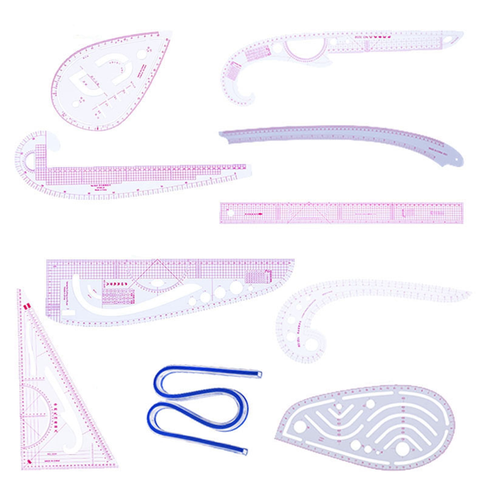 CAROOTU Sewing Ruler Quilting Template Sewing Machine Ruler Measure ...