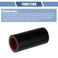 thumbnail image 4 of Unique Bargains 1 Set 25mm 0.98" ID 76mm 2.99" Length 0° Black Red Car Silicone Hose with Clamps, 4 of 7