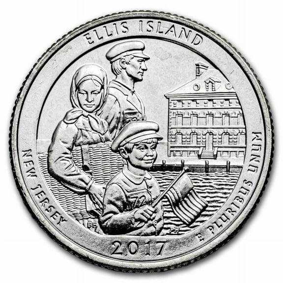 2017-D ATB Quarter Ellis Island National Monument BU
