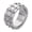 Silver 1, variant on HIJONES Men's Stainless Steel Personalized Biker Ring Cool Party Dating Band for Men Silver 2 Size 10
