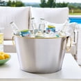 thumbnail image 6 of Better Homes & Gardens Stainless Steel Hammered Round Tub, 15 in, 6 of 7