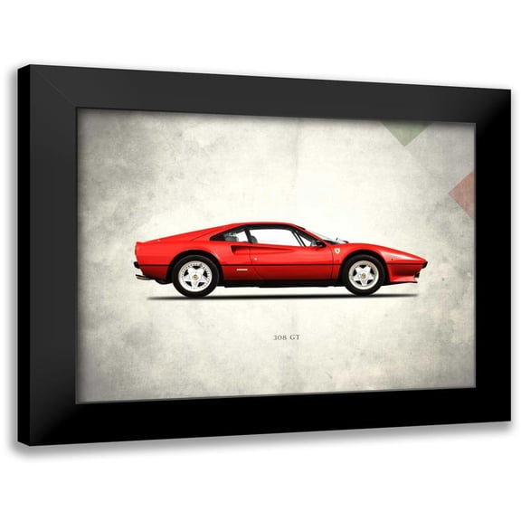 Rogan, Mark 14x12 Black Modern Framed Museum Art Print Titled - Ferrari 308GT Berlinetta 1977