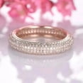 thumbnail image 4 of 2Ct Round Cut Simulated Diamond Women's Full Eternity Wedding Band Ring 14K Rose Gold Plated Size-5.5, 4 of 4