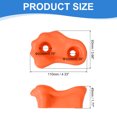thumbnail image 2 of Rock Climbing Holds, 10 Pcs Small Climbing Rock Wall Grips with Double Hole for Playground Accessory, Orange Red-B, 2 of 7