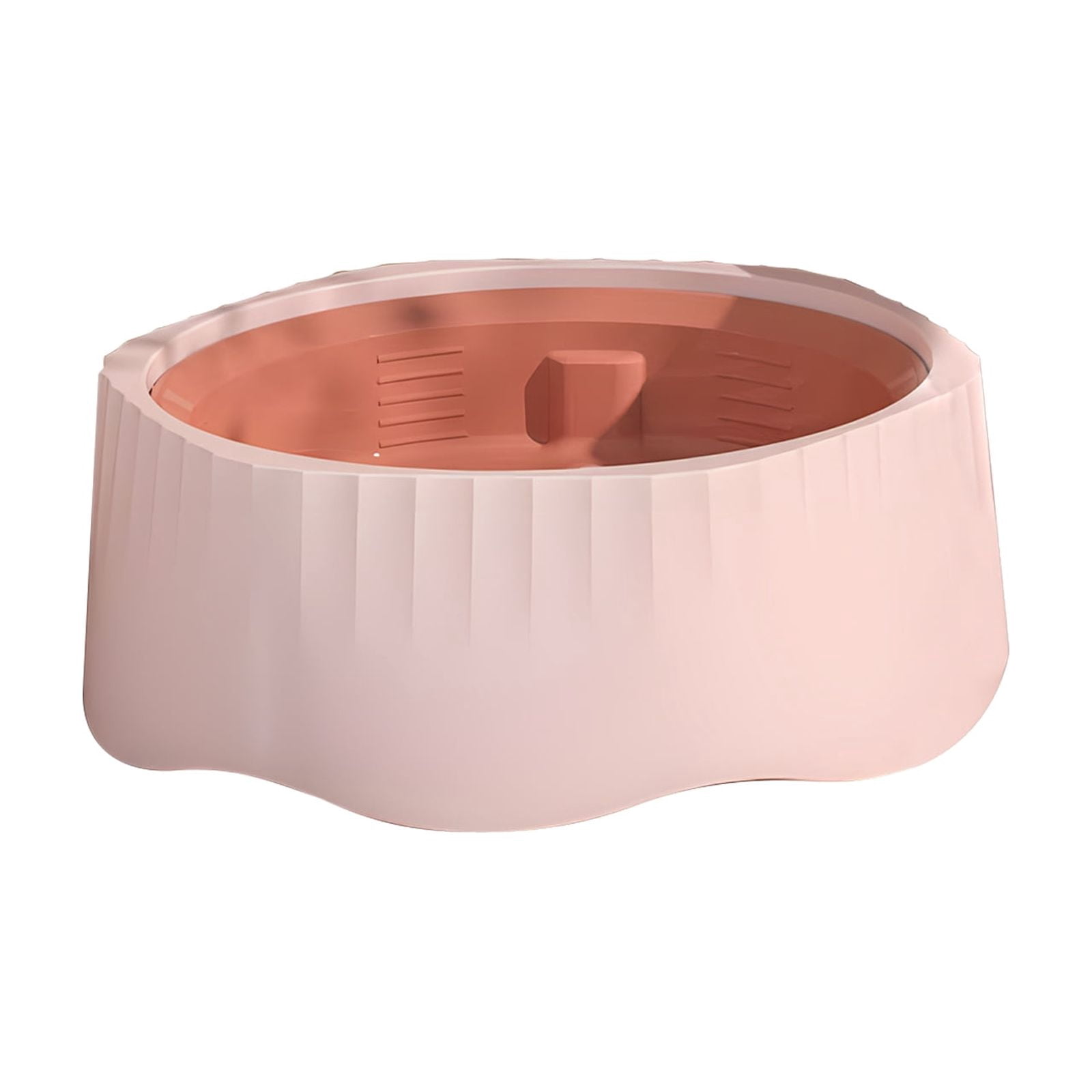 Pet Slow Feeding Bowl, Anti-Choking Bowl Switchable Anti-Slip Anti-Spill Dish for Dogs and Cats, Pink