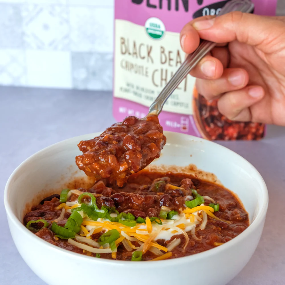 (3 pack) BeanVIVO Organic Black Bean Chipotle Chili, 10 oz. Pouch