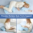 thumbnail image 2 of COOKCOK Side Sleeper Pillow for Adults, Ergonomic Memory Foam Pillow with Arm Hole for Neck and Shoulder Pain, Shoulder Pillow for Side Sleepers, Blue, 2 of 8