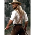 thumbnail image 7 of HBlife Men's X-Back 2 Inches Wide Heavy Duty Clips Adjustable Suspenders,Light Coffee, 7 of 7