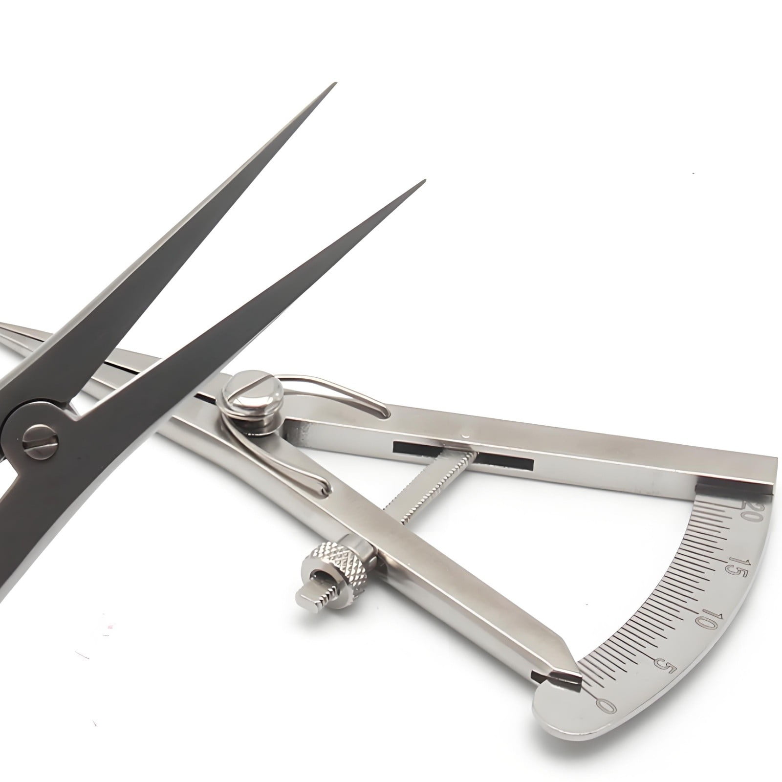 Stainless Steel Leather Edge Spacing Gauge, Adjustable Scribing Tool with Scale for DIY Leathercraft, Precision Stitch Line Marker (Type A Screw Lock / Type B Standard)