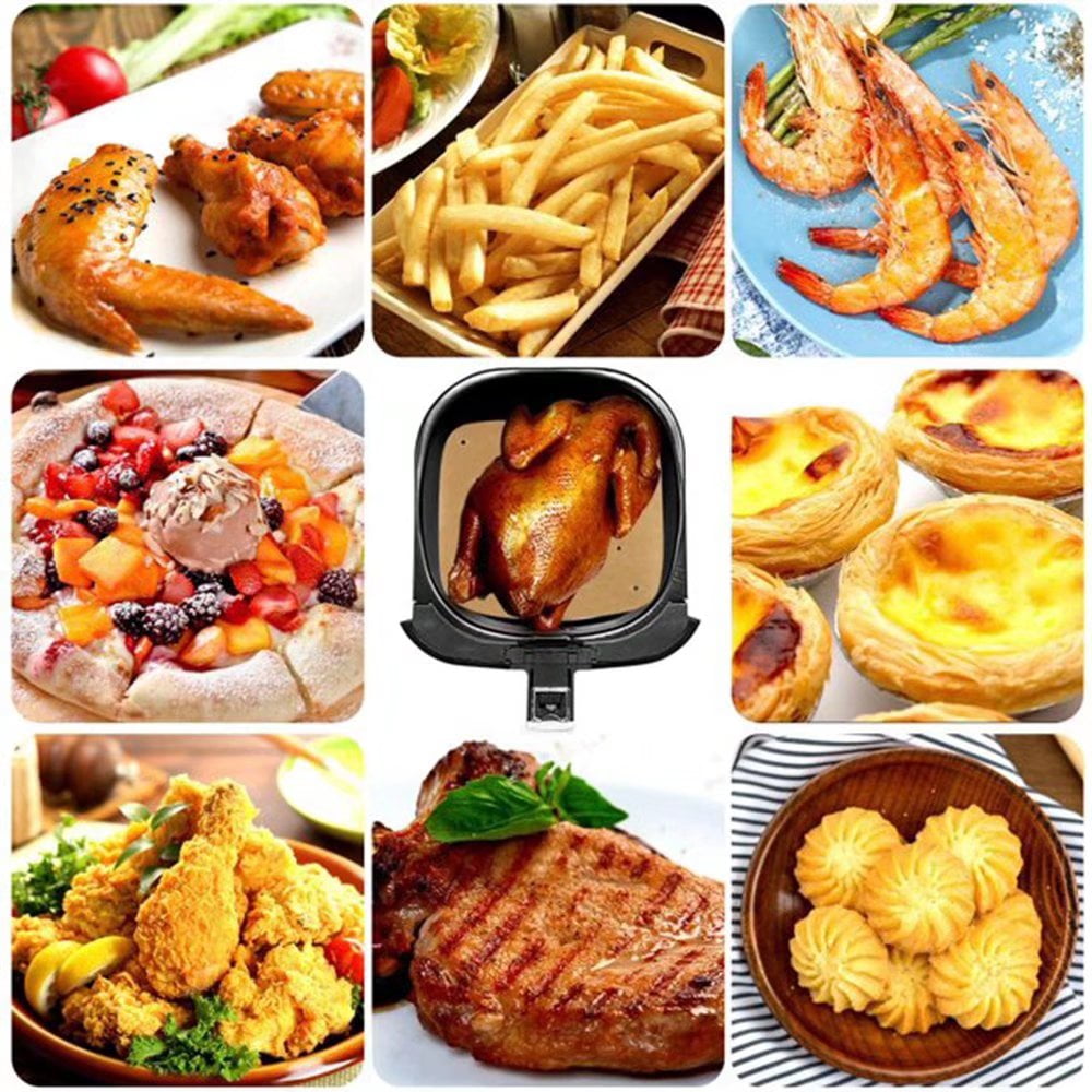 Air Fryer Paper Disposable Steamer Liners Kitchen Bakeware Papers Baking Mat-200pcs 6.5"-9"
