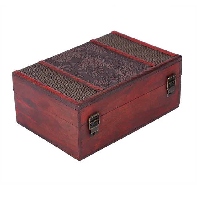Fyydes Wood Jewelry Box, Jewelry Storage Chest,Classical Wooden Jewelry Storage Box Chest Case Holder Organizer with Lock
