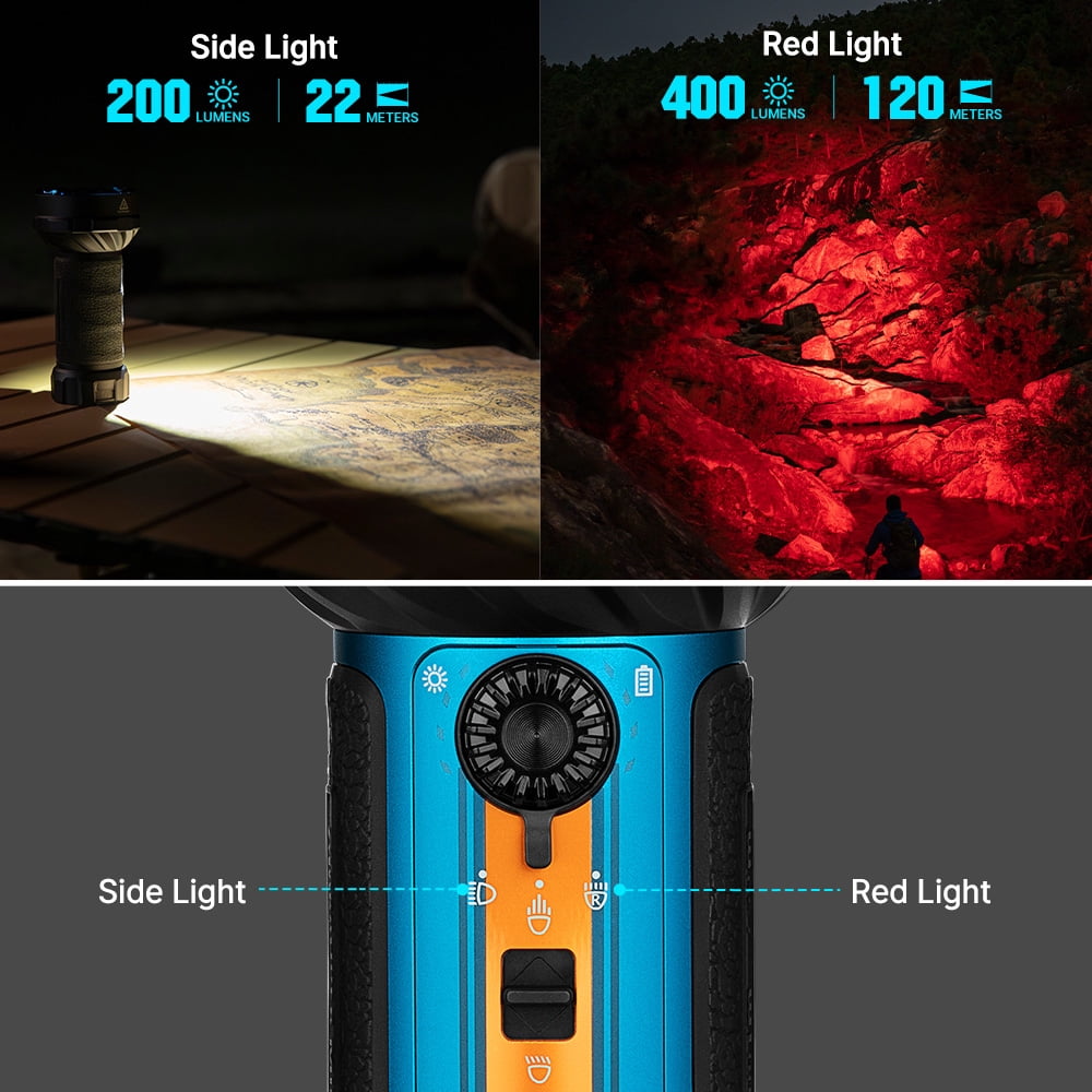 OLIGHT Marauder Mini 2 Bright Flashlight 10,000 Lumen with 750 Meters Beam Distance, Rechargeable Light with Dual Charging & 5 Lighting Modes for Outdoor, Camping, Emergencies (Roadster)