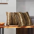 thumbnail image 2 of Home Soft Things Faux Fur 2 Piece Throw Pillow Cover Set - Brushed Leopard - 20" x 20", 2 of 5