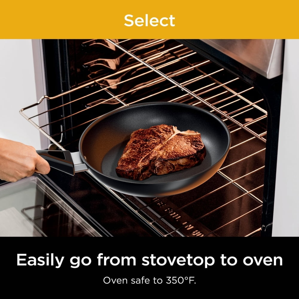 Ninja NeverStick Select Frying Pan, 12 inch, Dishwasher Safe, Oven Safe up to 350F, Black