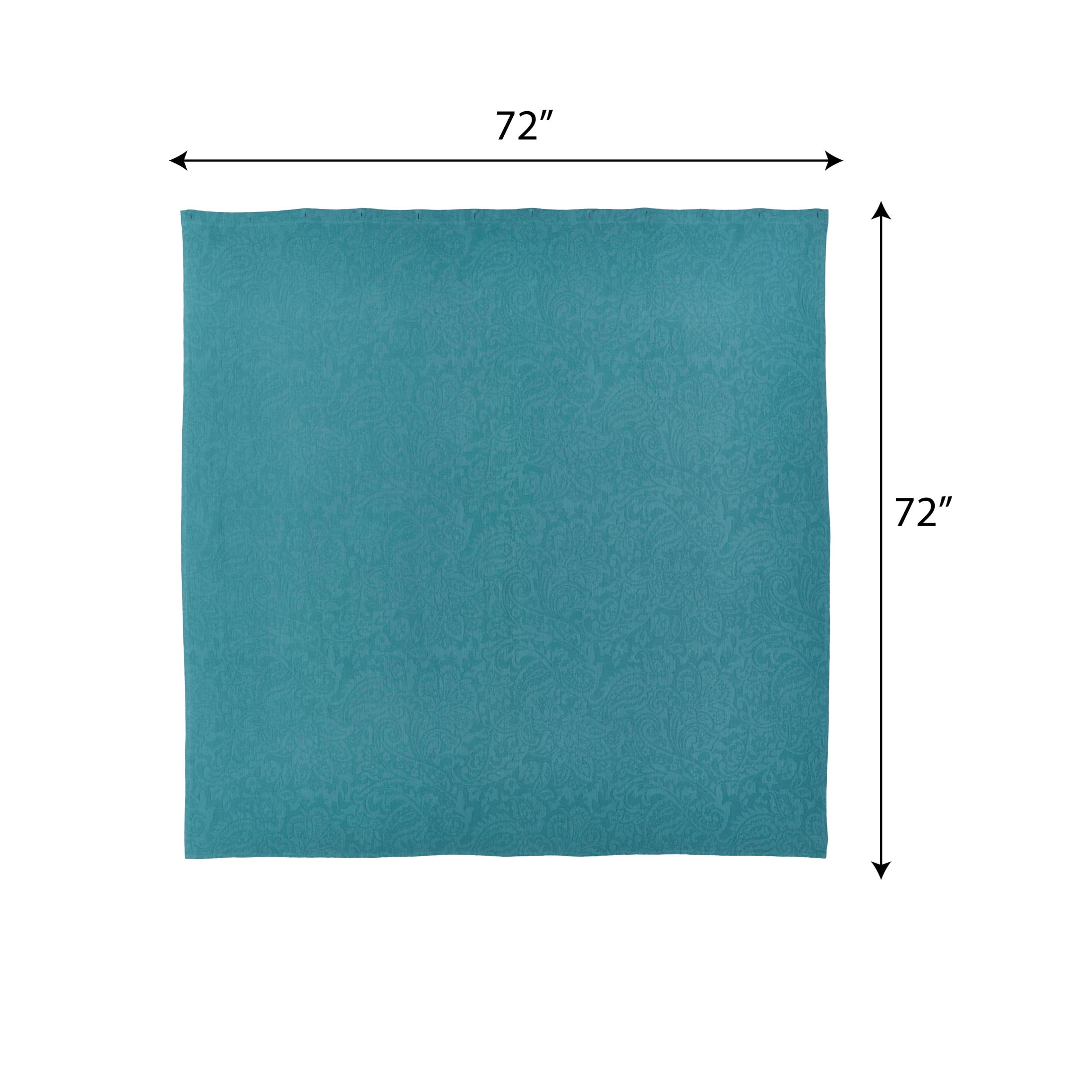 Better Homes & Gardens Paisley Matelassé Shower Curtain, Blue, 72 in x 72 in