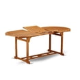 thumbnail image 3 of Pemberly Row Traditional Wood Patio Dining Table in Natural Oil, 3 of 6