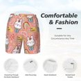 thumbnail image 6 of Picia Rabbit So Cute pattern Mens Swim Trunks with Compression Liner Stretch Beach Shorts Quick Dry with Zipper Pockets No-Chafing Board Shorts-Large, 6 of 9