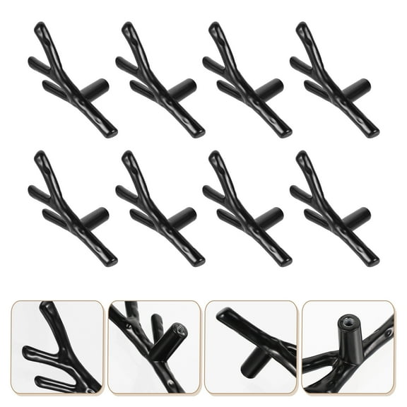 PBPBOX 8 Pack Twig Knobs Tree Branch Handles Zinc Alloy Drawer Pulls Furniture Dresser Door Knobs for Cabinets European Style