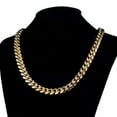 thumbnail image 3 of 6mm-18mm Men's Miami Cuban Link Chain Necklace 18K Gold Plated Stainless Steel, 3 of 6