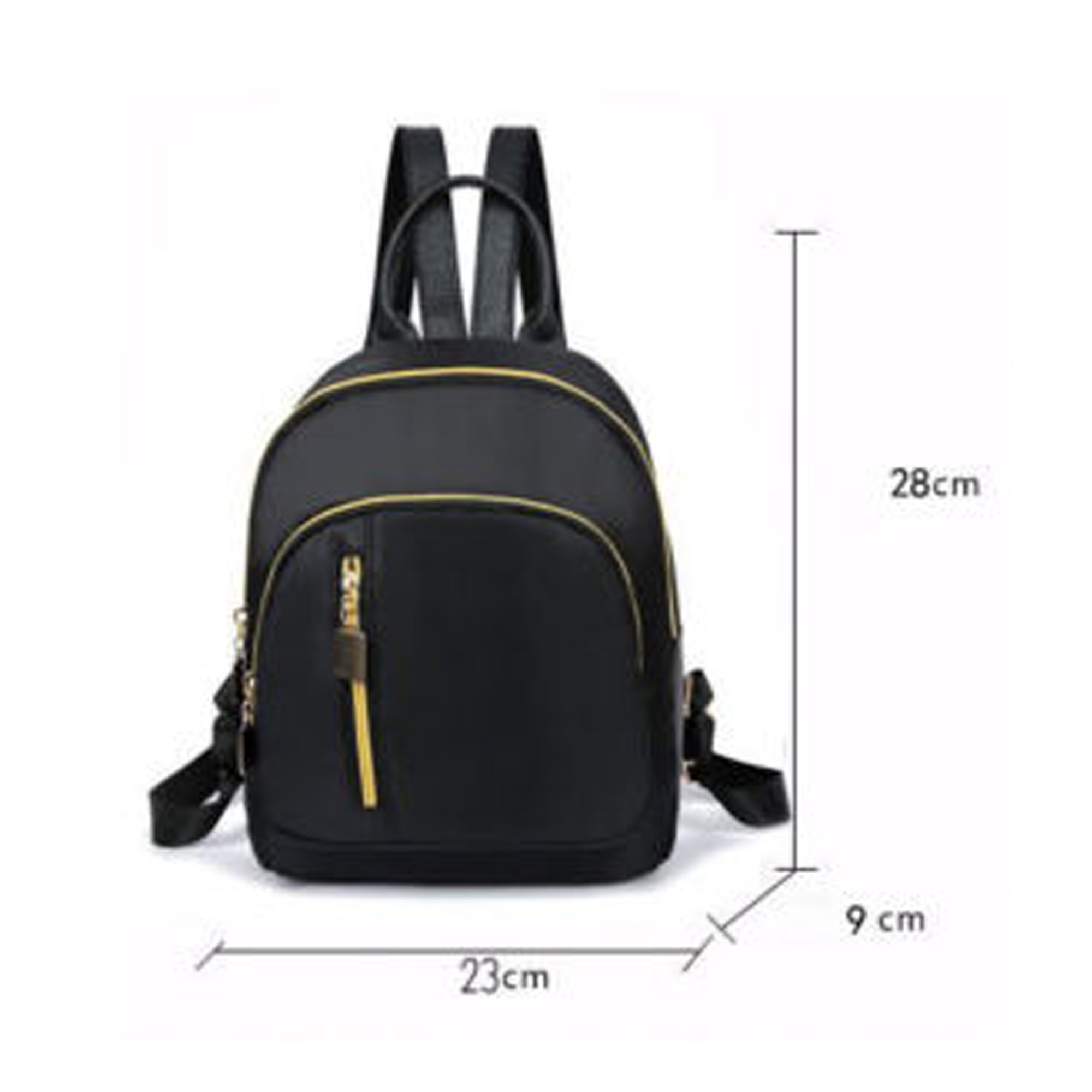 Hirigin Women Girls Black Nylon Mini Backpack Travel School Backpack Shoulder Bags - image 5 of 6