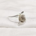 thumbnail image 4 of Natural Herkimer Diamond Ring, Rough Herkimer Diamond Ring, Birthstone, Cross Band, 925 Sterling Silver, Womens Ring, Christmas, Thanksgiving, Handmade, Statement Jewelry, Rough Gemstone Jewelry, 4 of 5