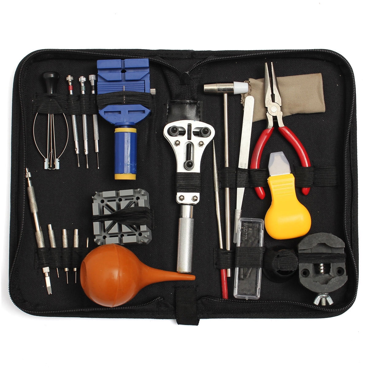 22PCS Watch Repair Tool Kit Case Opener Spring Bar Tool Hand Remover w Case by