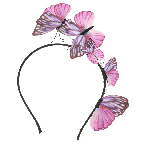 KAKOWELY 1 diadema de mariposa para el pelo, para fiesta, cosplay, tocado de mariposa para mujer (rosa)
