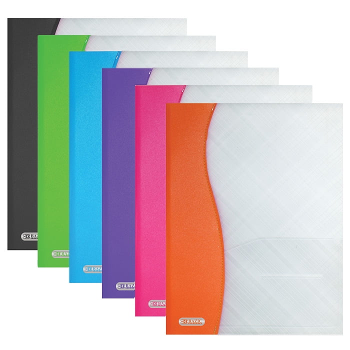 Pockets Poly Portfolio W View Cover New 401866   2 Binders Cheap 48-Pack 