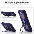 thumbnail image 3 of Case for Apple iPhone 17 Pro Max 6.9 Inch with Double ring Stand 360° rotating bracket PC+silicone, Heavy-Duty Military Grade Shockproof Phone Cover,Dark blue,For iPhone 17 Pro Max, 3 of 6