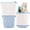 Blue, variant on Telescopic Pencil Bag Pen Holder Stationery Case, PU Corduroy Stand-up Retractable Transformer Bag Colorful Organizer, Great for Christmas Holiday Gift