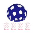 thumbnail image 5 of Kdxio Navy And White Polka Dot Print Shower Cap for Women,Elastic and Reusable,Double Waterproof Layers Bathing Hat, 5 of 6