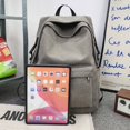 thumbnail image 3 of AMERTEER Canvas Backpack Fashion Simple School Bags Large Capacity for Vacations (Black), 3 of 10