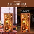 thumbnail image 4 of Kit Book Nook Kit, bonitos sujetalibros con forma de rompecabezas de madera con luces LED, 4 of 8