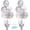 Silver, variant on 4 Set Rose Gold Table Balloons Foil Spray Centerpiece with Rose Gold and Confetti Balloons Stand Kit for Birthday Party, Baby Shower, Wedding, Bridal Shower, Prom, Cake Table Decorations