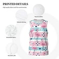 thumbnail image 6 of Easygdp Pink Striped Flamingo Men's Mesh Basketball Jersey Quick Drying Sleeveless Shirts Fitted Muscle Tank Tops Sport Round Neck T-Shirt - Small, 6 of 9
