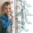 thumbnail image 3 of Blackout Kids Curtains,White Cartoon Dinosaurs Sweets Rainbows Pattern Childrens Insulated Curtains Set Of 2,Bedroom Essentials,Toddler Room Decor 52"x84", 3 of 5