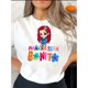 thumbnail image 1 of Creative Fun Colorful English Cute Pattern Printing Women'S Fashion Trend Round Neck Short Sleeve, Simple Casual Sports T-Shirt, Holiday Comfortable Summer Tops Women'S Clothing, 1 of 6